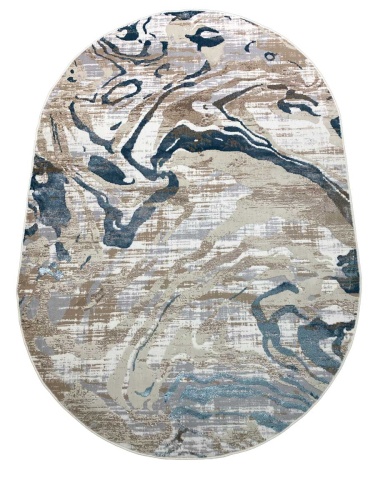Bella D007A Cream Shirink/Blue Fdy Овал